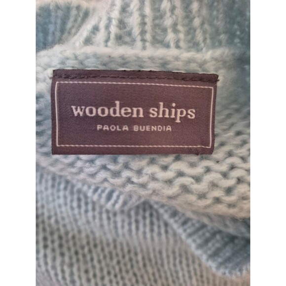 Wooden Ships Wool Mohair Sweater Oversized Semi-Cropped Sweater Blue Sz XS-S - Picture 4 of 5
